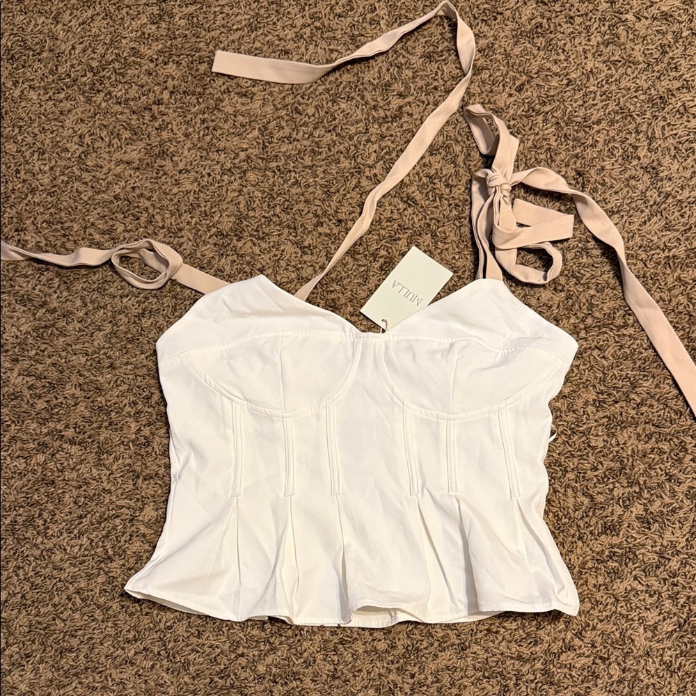 Mulla White Corset Camisole